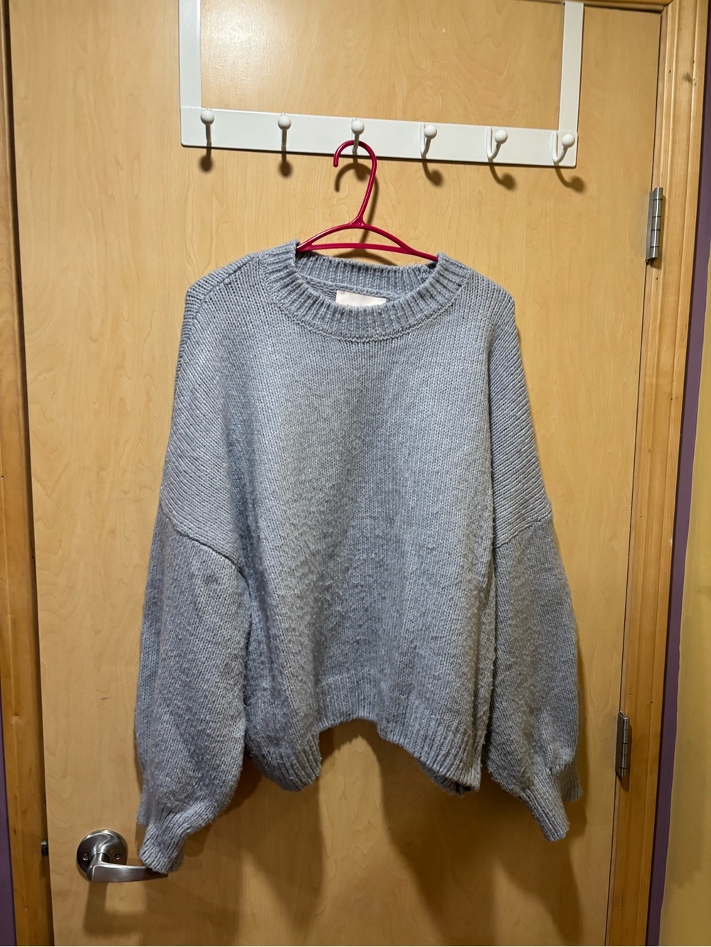 Pink & rose blue knit sweater L